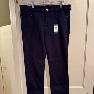Tommy Hilfiger Greenwich Skinny Midrise Pants, Navy, Size 16